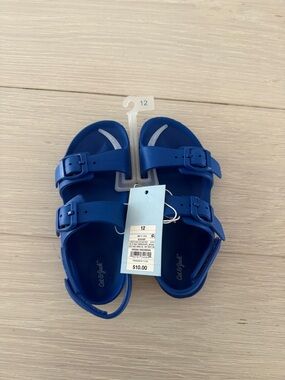 Kids Blue Buckle Sandals - Size 12 cat and Jack NWT